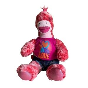Build A Bear Pink Stegosaurus‎ Dinosaur w Spikes 13" Retired Love Shirt Shorts